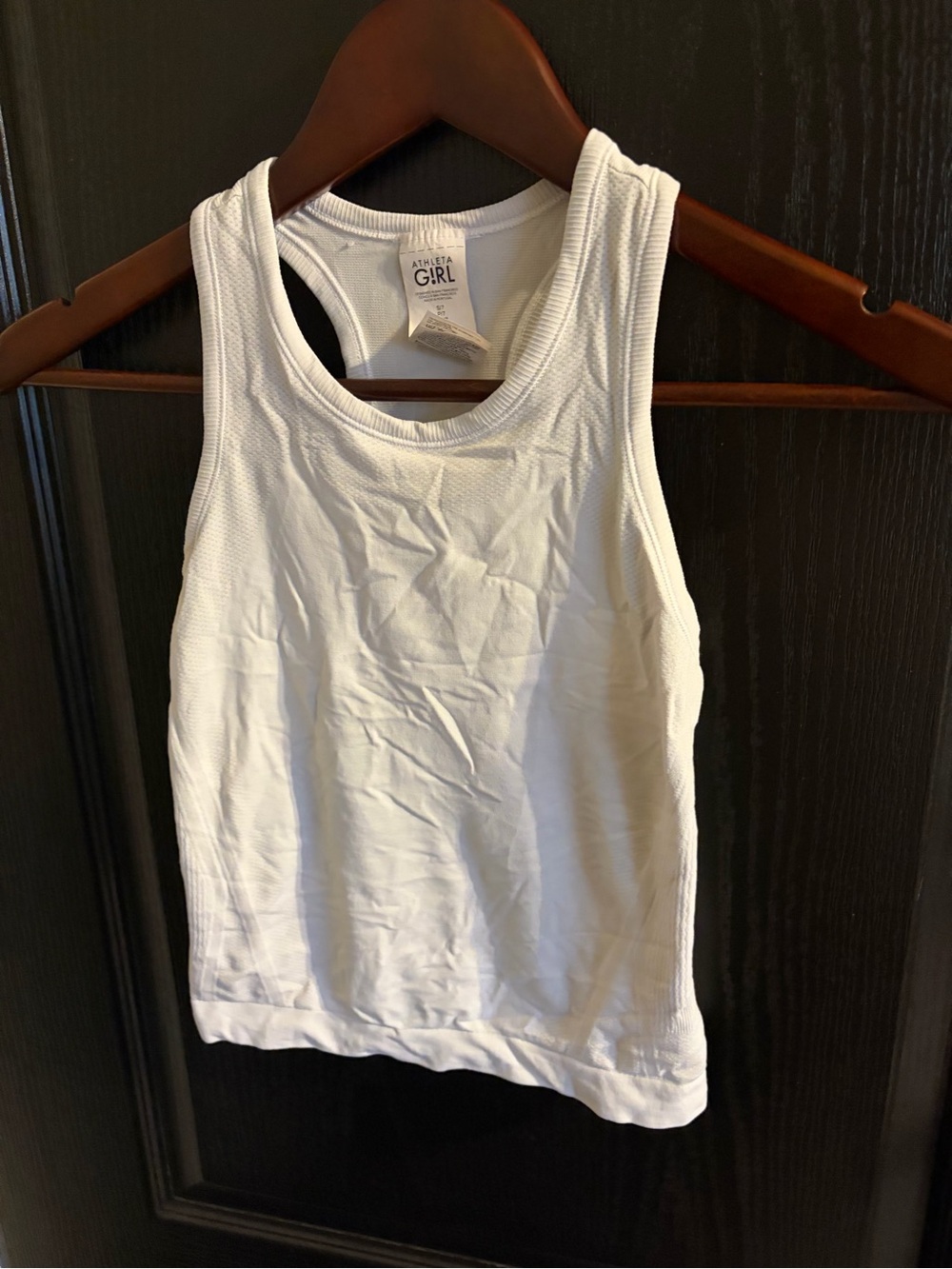 Athleta White Racerback Athletic Tank Top